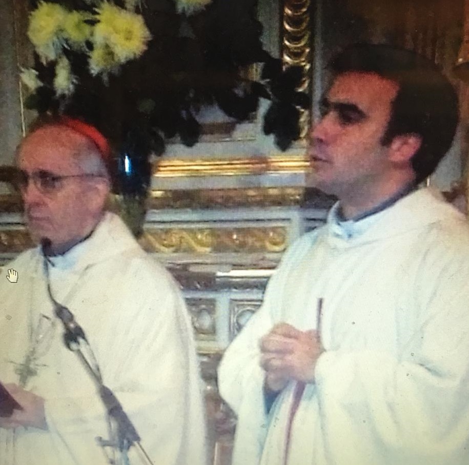 El Párroco Martín junto a Bergoglio